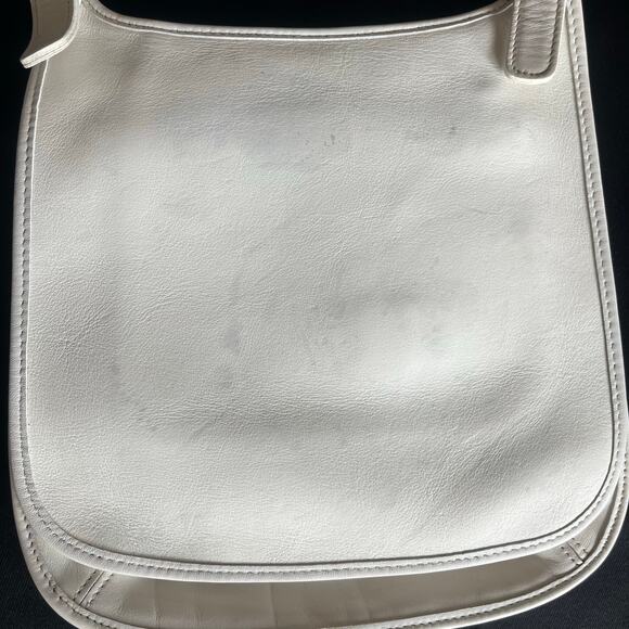 Coach Vintage White Leather Messenger Shoulder Bag NAOP-9135 Full Grain Leather - Picture 2 of 10